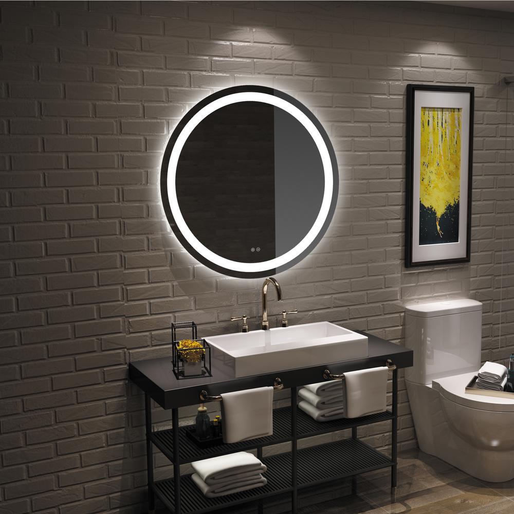 SPECULO Back Lit LED Mirror 6000K Daylight White 24" Wide. Picture 2