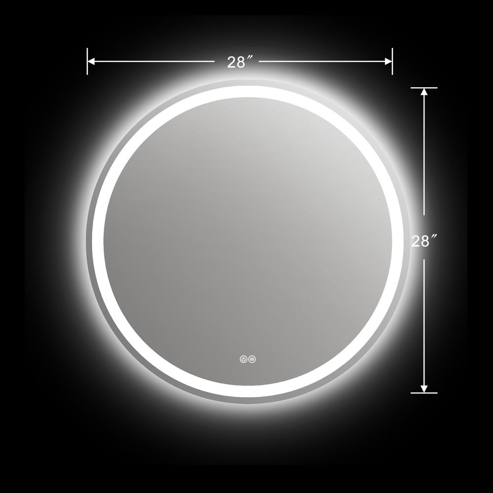 SPECULO Back Lit LED Mirror 6000K Daylight White  28" Wide. Picture 1
