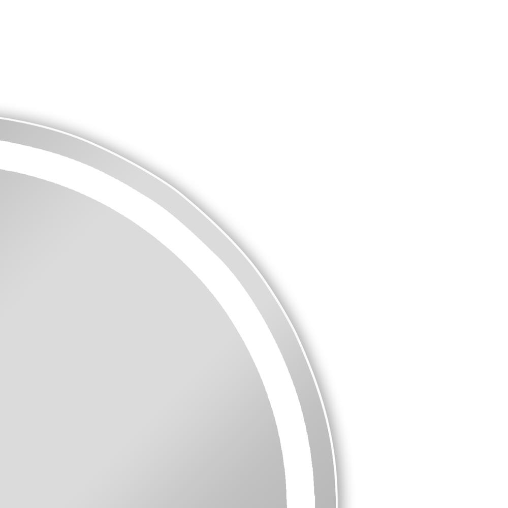 CHLOE Lighting LUMINOSITY Back Lit Round TouchScreen LED Mirror 3 Color Temperatures 3000K-6000K 24" Wide. Picture 11