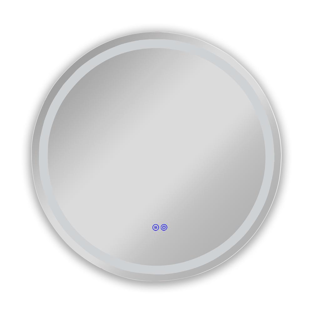 CHLOE Lighting LUMINOSITY Back Lit Round TouchScreen LED Mirror 3 Color Temperatures 3000K-6000K 28" Wide. Picture 3