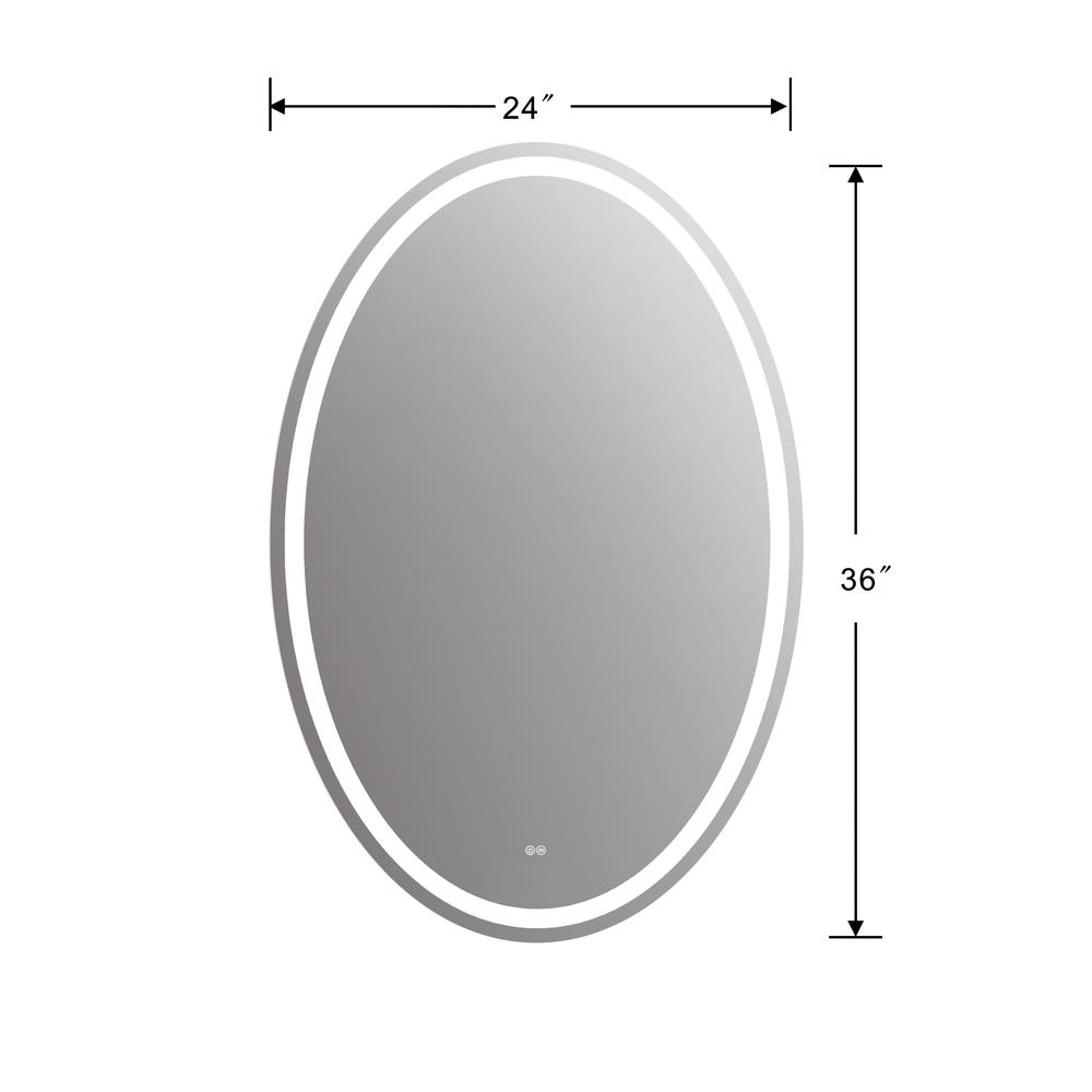 SPECULO Back Lit LED Mirror 6000K Daylight White 24" Wide. Picture 1