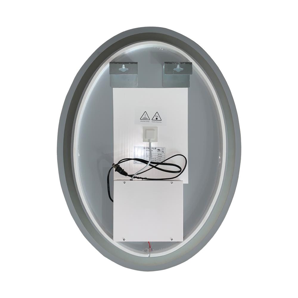 CHLOE Lighting LUMINOSITY Back Lit Oval TouchScreen LED Mirror 3 Color Temperatures 3000K-6000K 36" Height. Picture 13