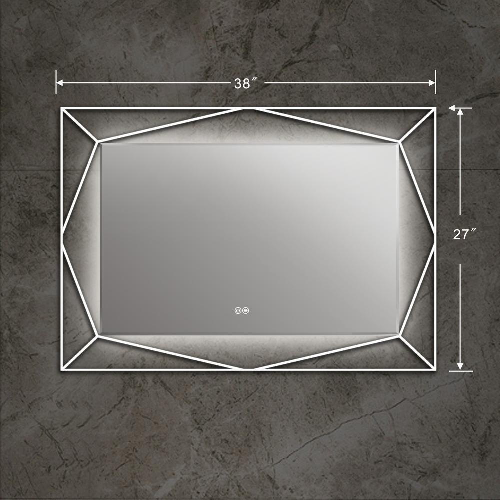 SPECULO Back Lit LED Mirror 6000K Daylight White 39" Wide. Picture 1