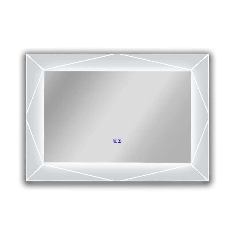 Back Lit Rectangular TouchScreen LED Mirror 3 Color Temperatures 3000K-6000K. Picture 2