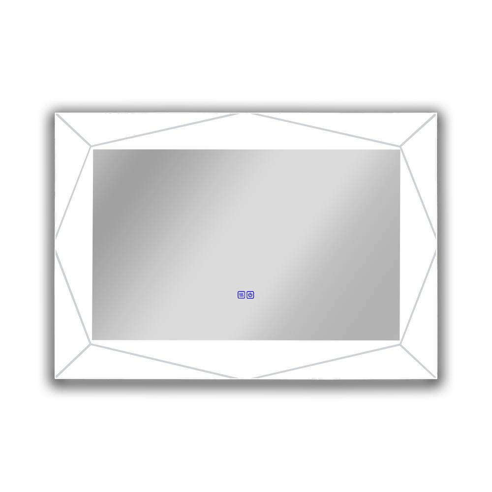 Back Lit Rectangular TouchScreen LED Mirror 3 Color Temperatures 3000K-6000K. Picture 1