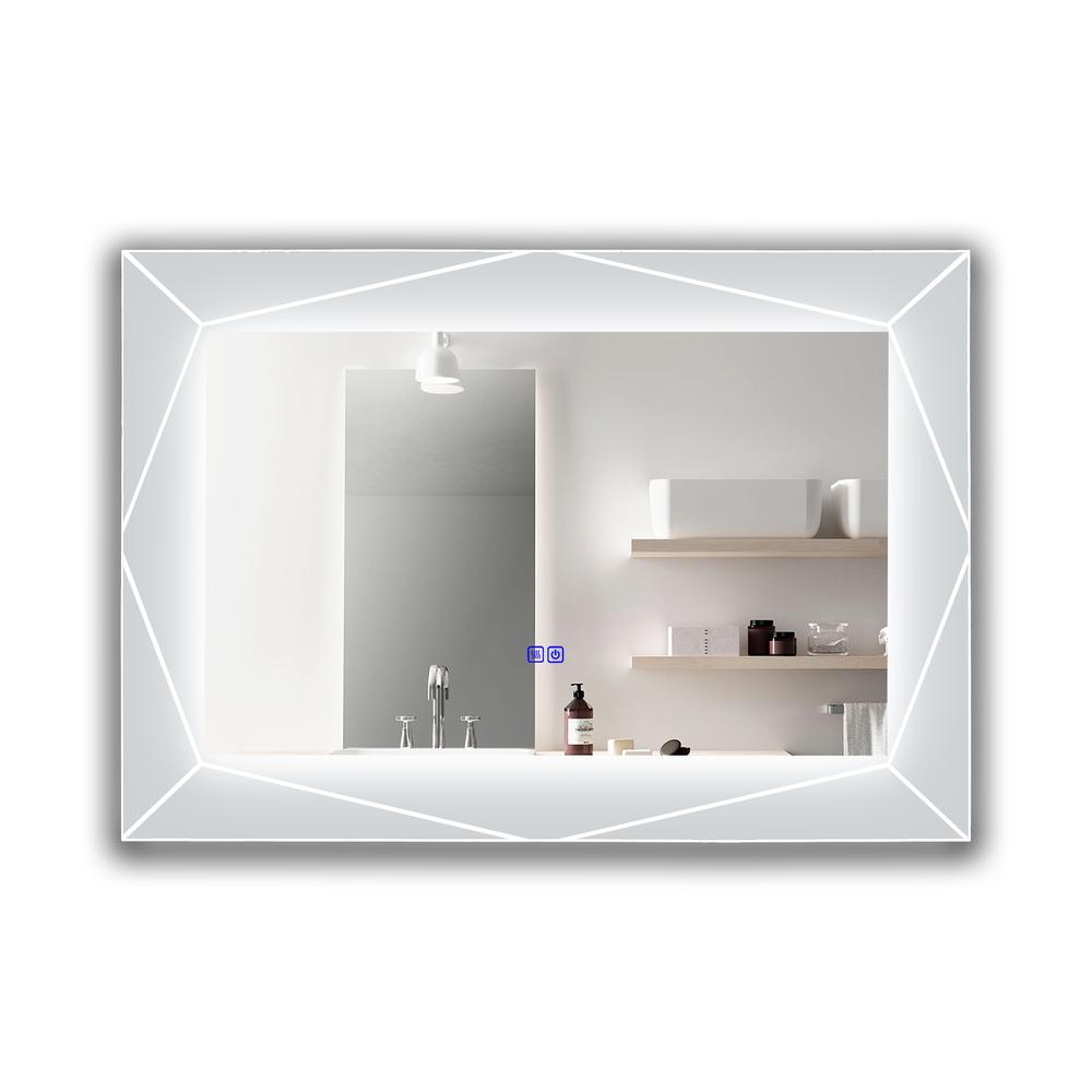 Back Lit Rectangular TouchScreen LED Mirror 3 Color Temperatures 3000K-6000K. Picture 3