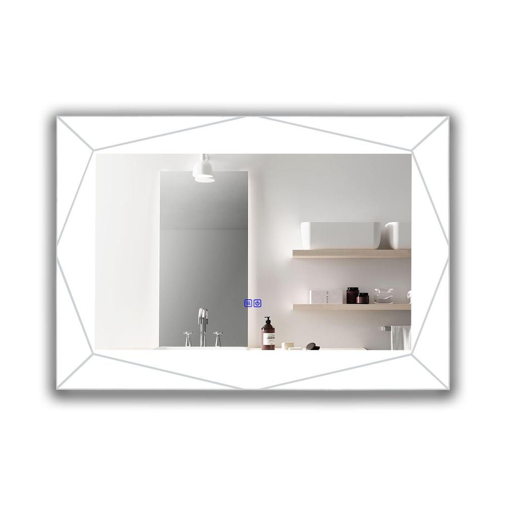 Back Lit Rectangular TouchScreen LED Mirror 3 Color Temperatures 3000K-6000K. Picture 7