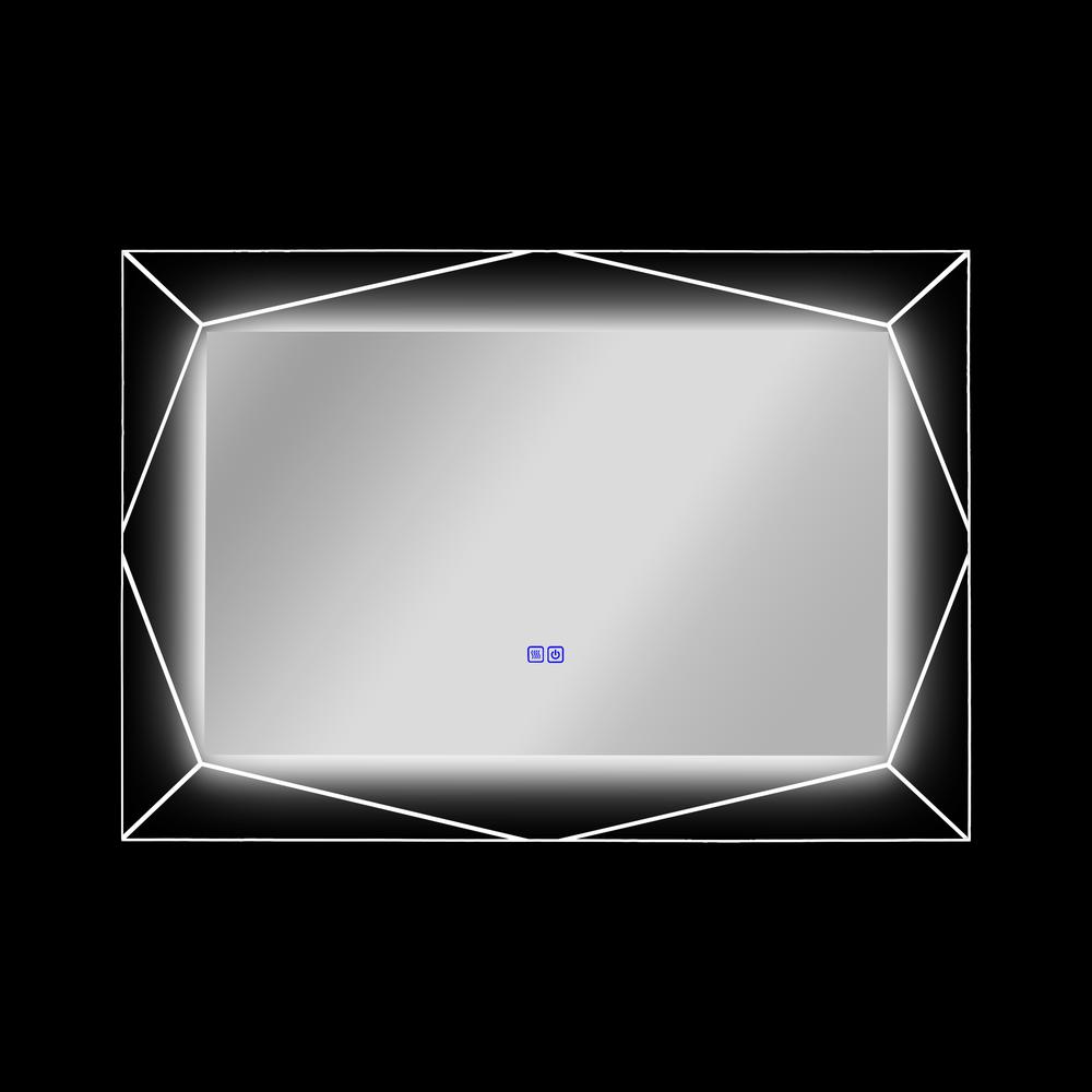 Back Lit Rectangular TouchScreen LED Mirror 3 Color Temperatures 3000K-6000K. Picture 8