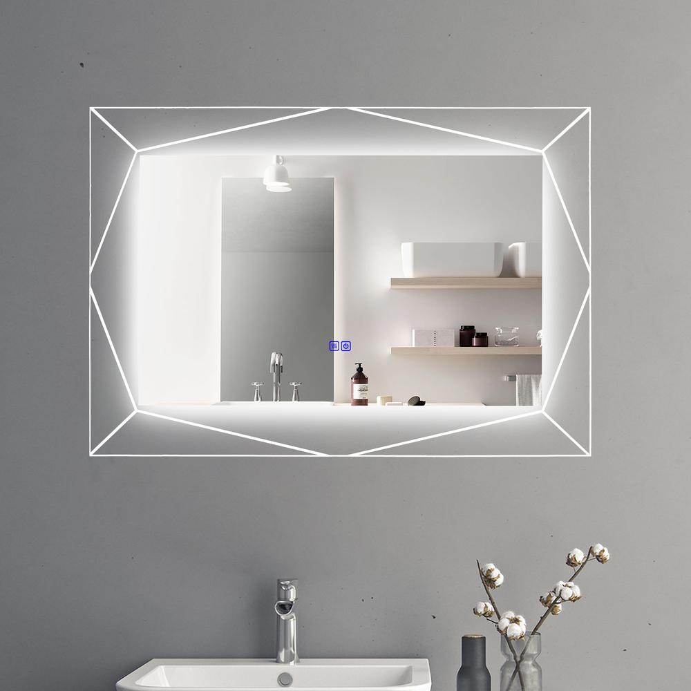 Back Lit Rectangular TouchScreen LED Mirror 3 Color Temperatures 3000K-6000K. Picture 14