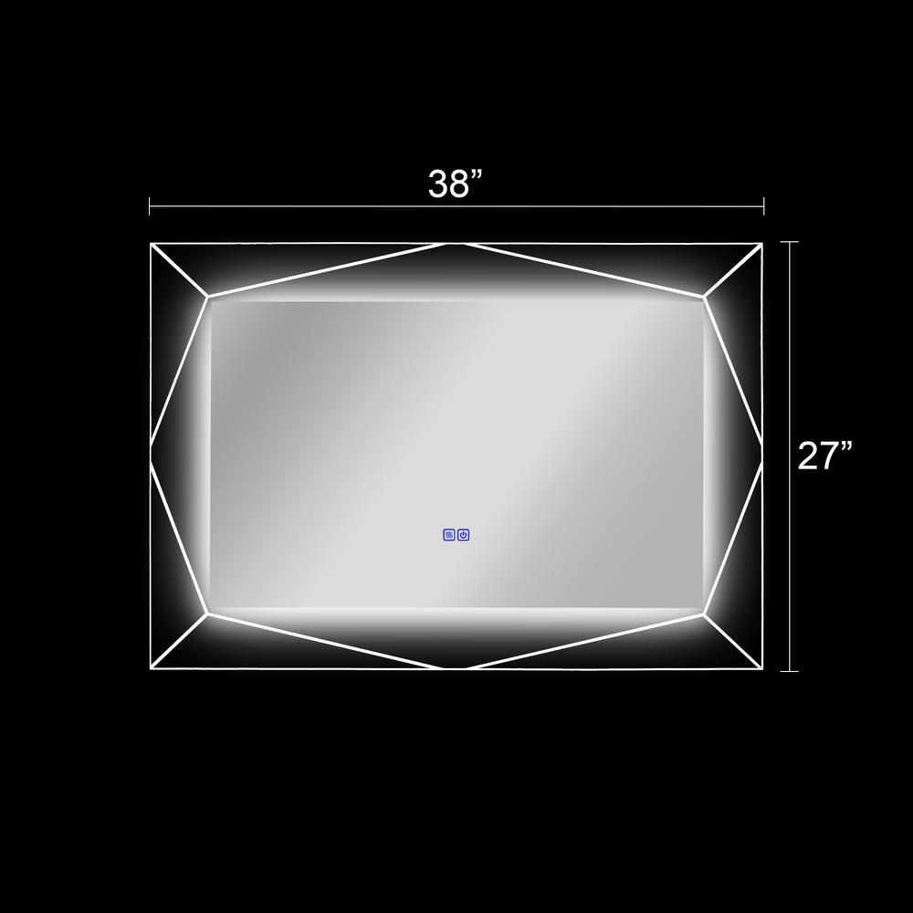 Back Lit Rectangular TouchScreen LED Mirror 3 Color Temperatures 3000K-6000K. Picture 16