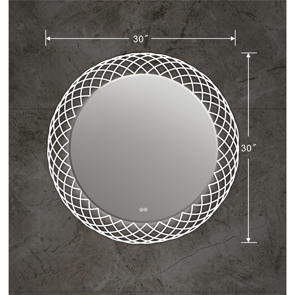 SPECULO Back Lit LED Mirror 6000K Daylight White 30" Wide. Picture 1