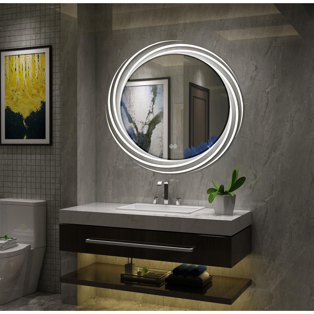 SPECULO Back Lit LED Mirror 6000K Daylight White 30" Wide. Picture 2