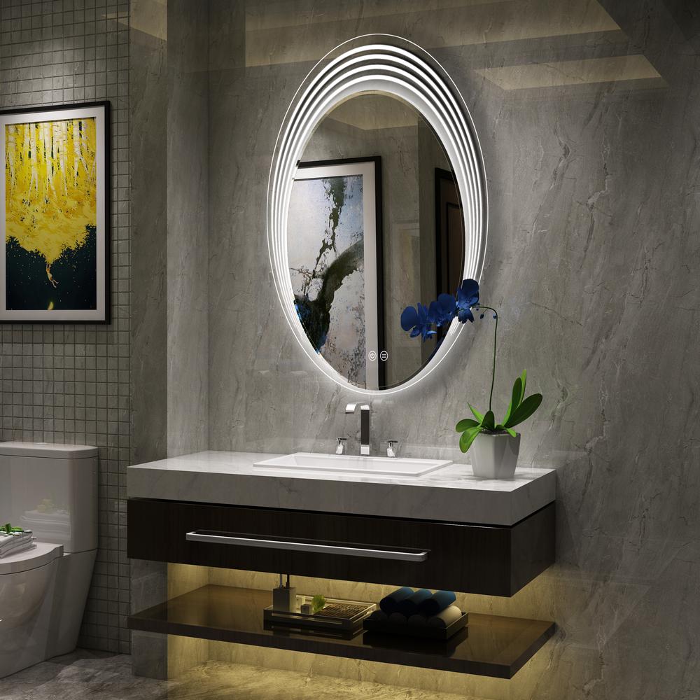 SPECULO Back Lit LED Mirror 6000K Daylight White 24" Wide. Picture 2