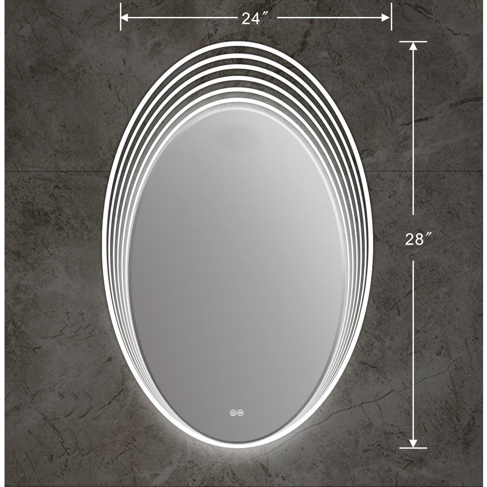 SPECULO Back Lit LED Mirror 6000K Daylight White 24" Wide. Picture 1