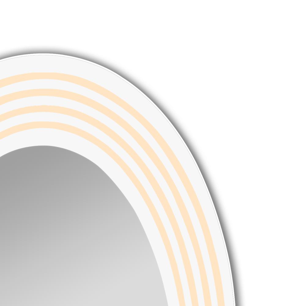 Back Lit Oval TouchScreen LED Mirror 3 Color Temperatures 3000K-6000K. Picture 11