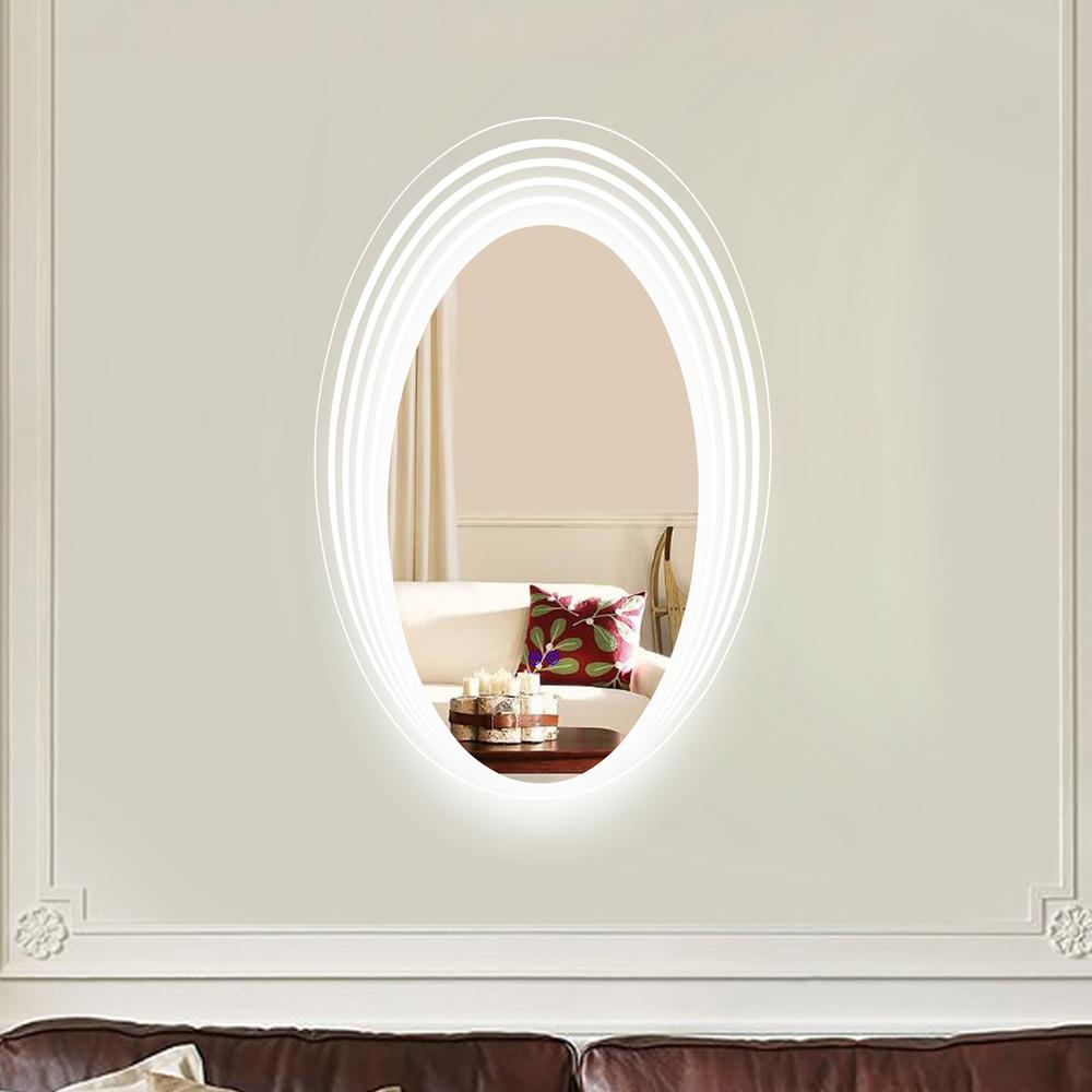 Back Lit Oval TouchScreen LED Mirror 3 Color Temperatures 3000K-6000K. Picture 15