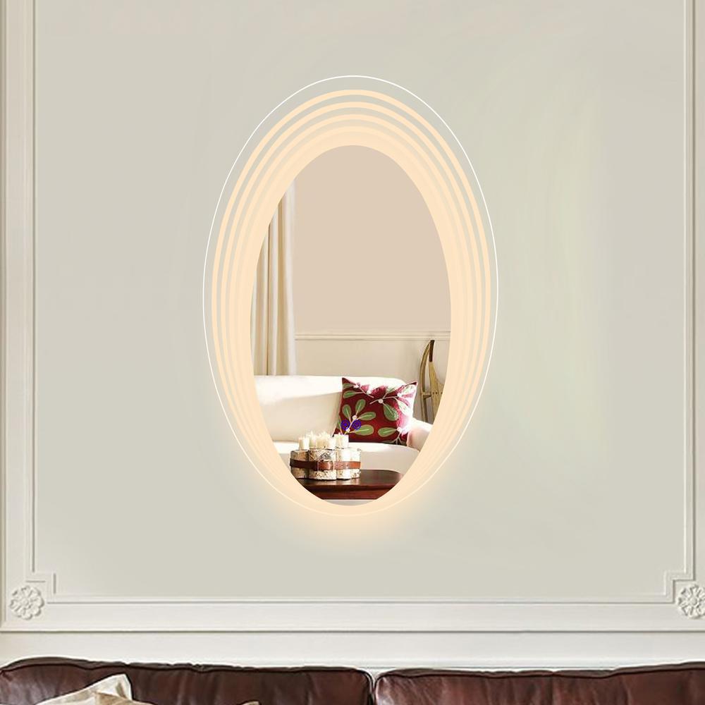 Back Lit Oval TouchScreen LED Mirror 3 Color Temperatures 3000K-6000K. Picture 16