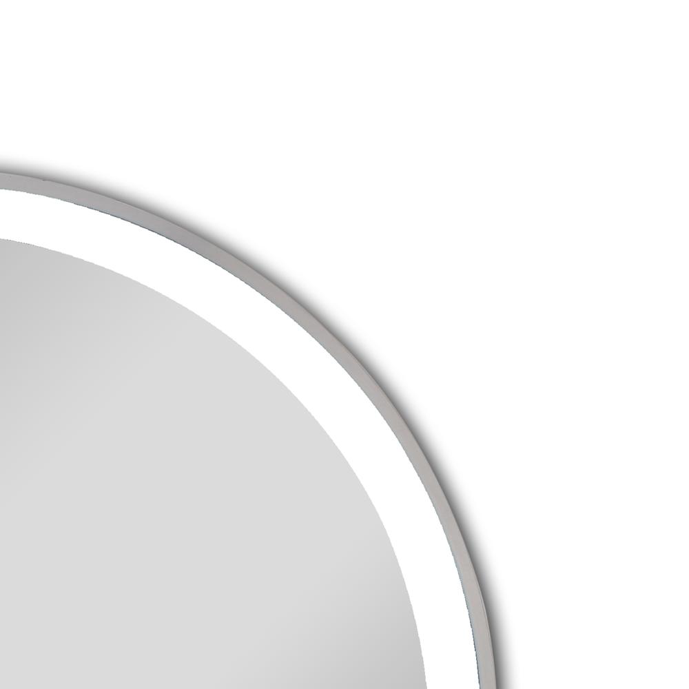 CHLOE Lighting LUMINOSITY- Embedded Round TouchScreen LED Mirror 3 Color Temperatures 3000K-6000K 24" Wide. Picture 11