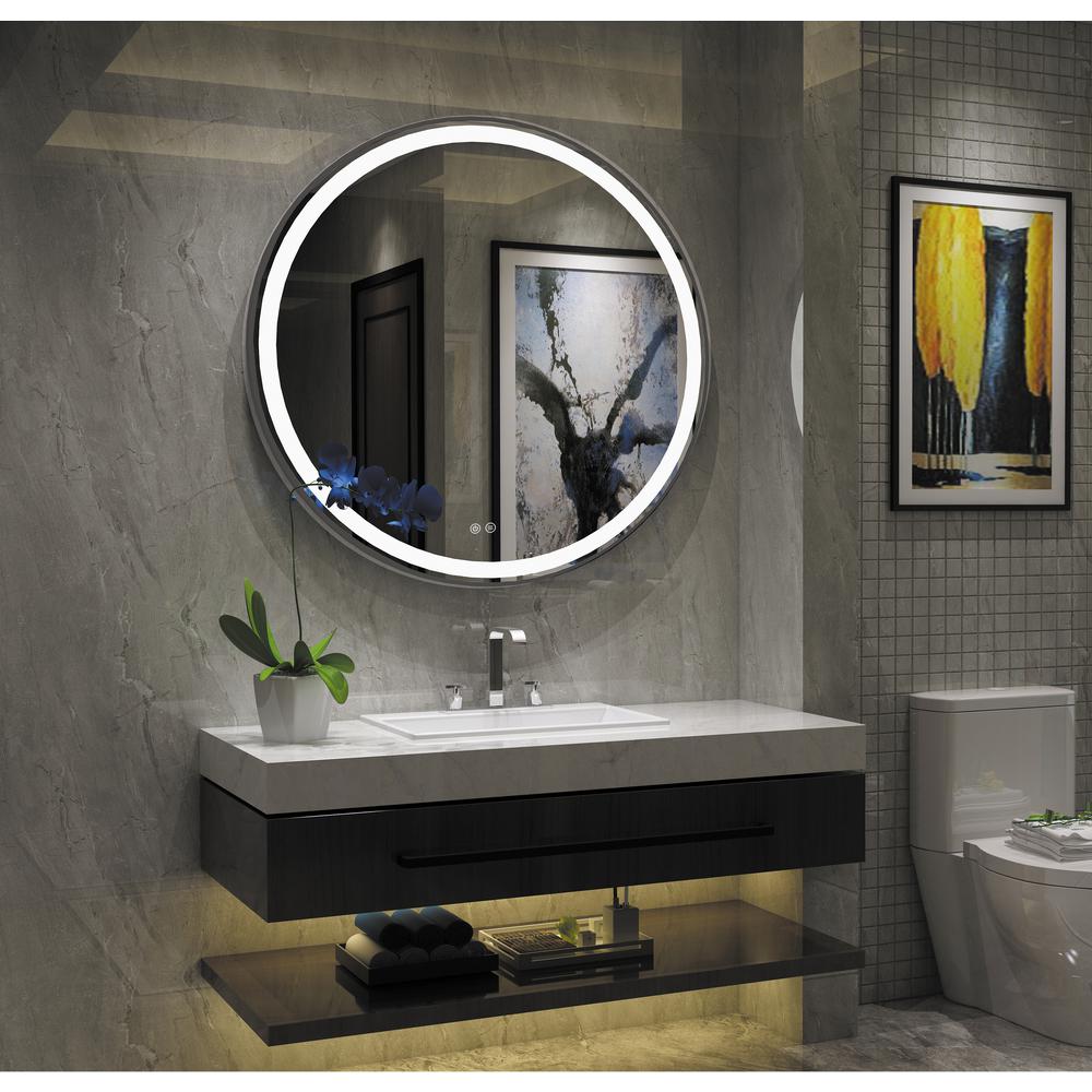 SPECULO Embedded LED Mirror 6000K Daylight White  28" Wide. Picture 2