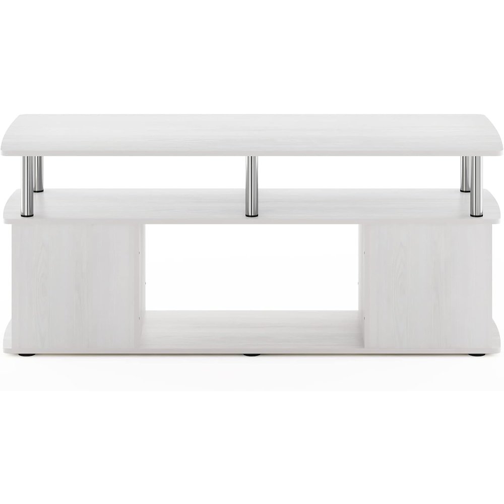 JAYA Utility Design Coffee Table, White Oak, Stainless Steel Tubes. Picture 2