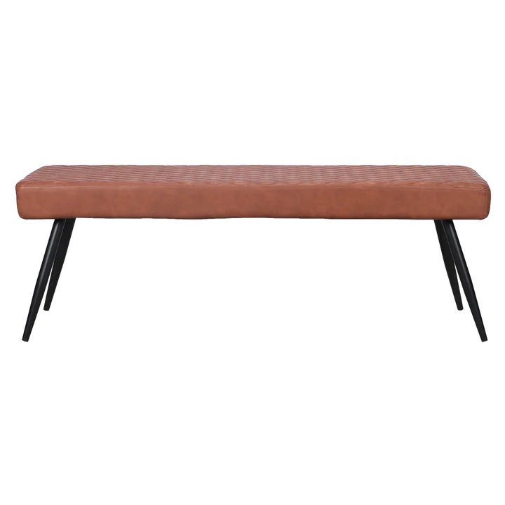 Contemporary Upholstered Dining Bench with Black Sanded Legs. Picture 3