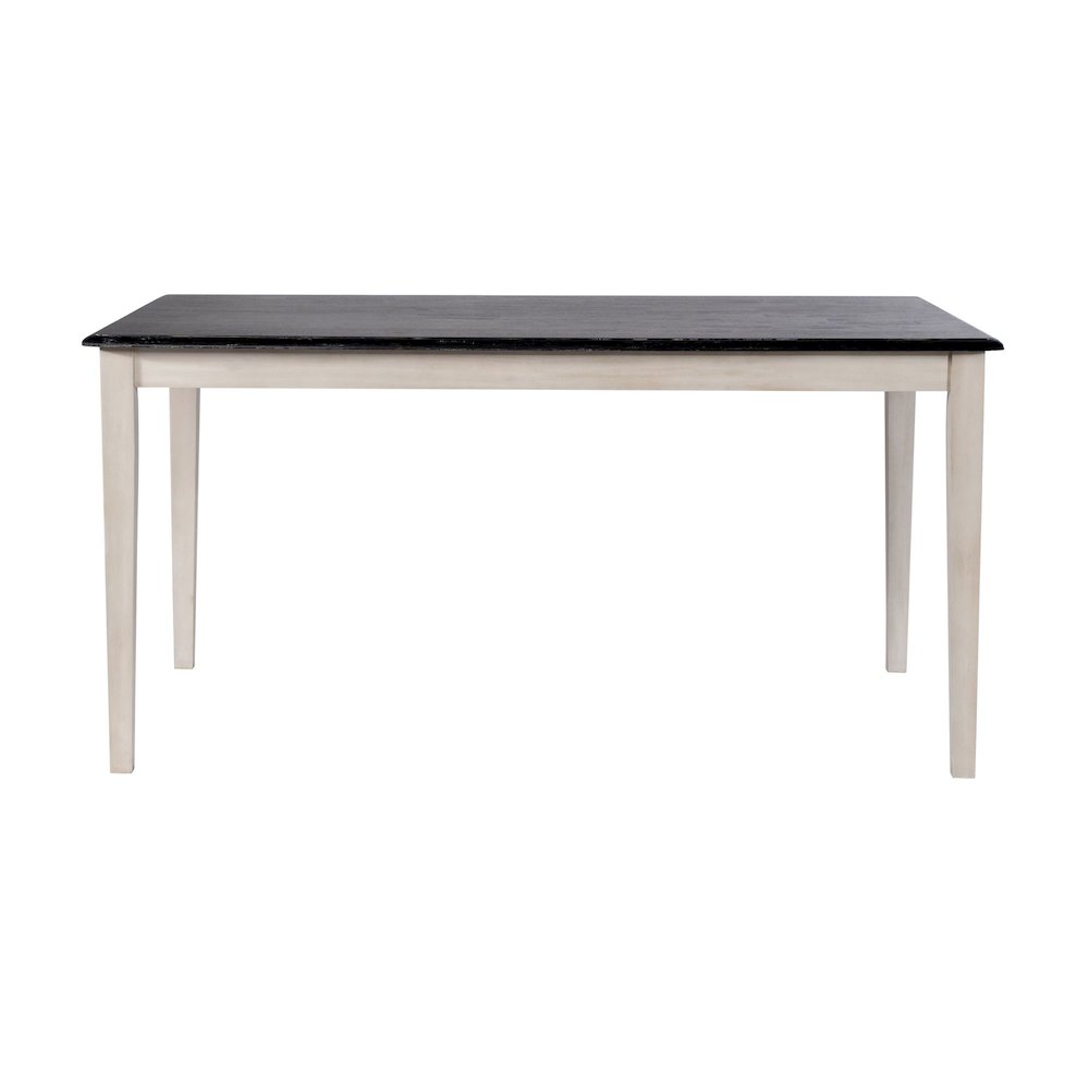 Shaker Rectangular Wood Dining Table - European Black Ash/Antique White. Picture 6
