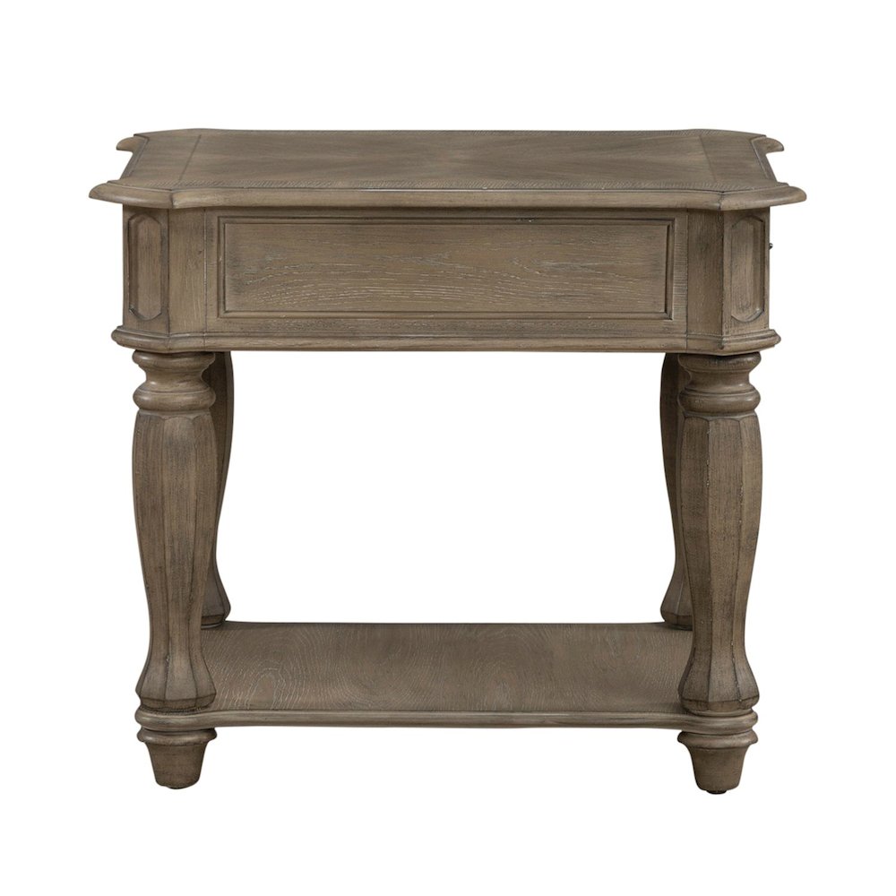 Magnolia Manor End Table in Weathered Bisque. Picture 3