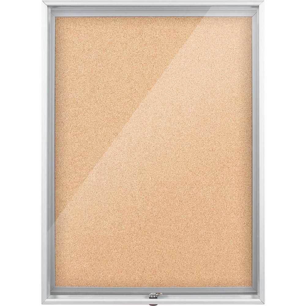 Enclosed Bulletin Board - 2X3 - Natural Cork. Picture 1