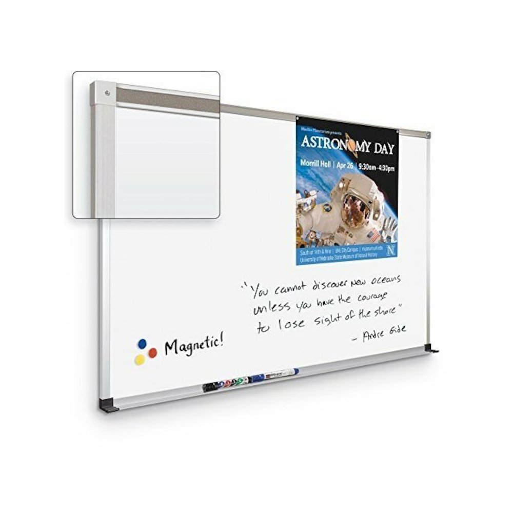 Aluminum Trim - Porcelain Markerboard - 3' X 5'. Picture 1