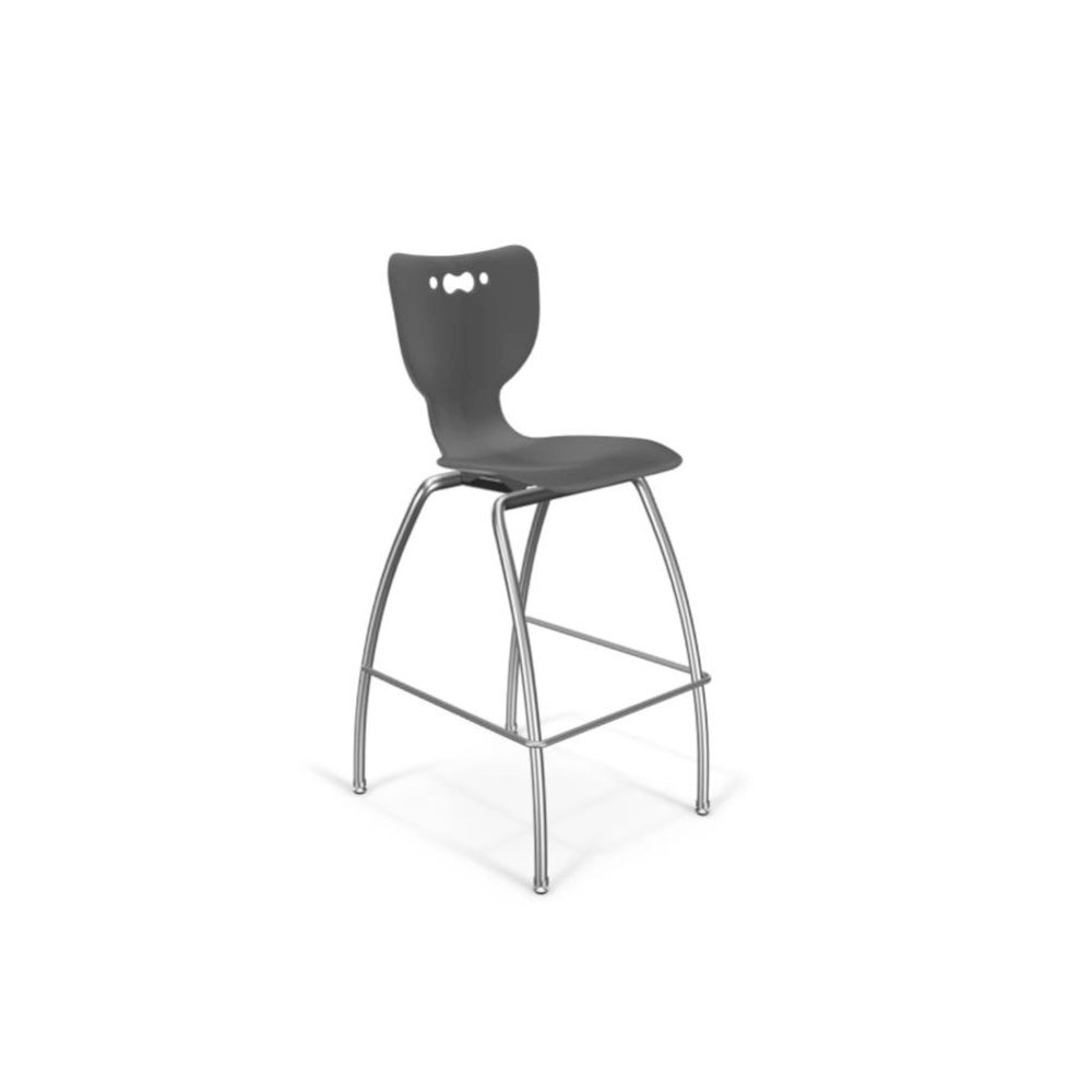 Hierarchy Stool - 4-Leg Stool (30  inch) - Black- No Arms- Chrome Base -. Picture 1