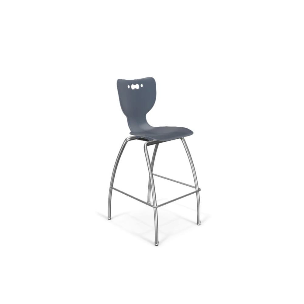 Hierarchy Stool - 4-Leg Stool (30  inch) - Navy- No Arms- Chrome Base. Picture 1