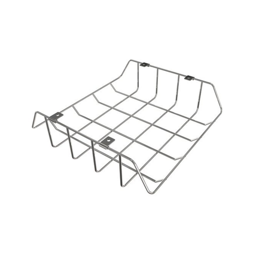 Shapes Open Book Basket, Chrome. Picture 1