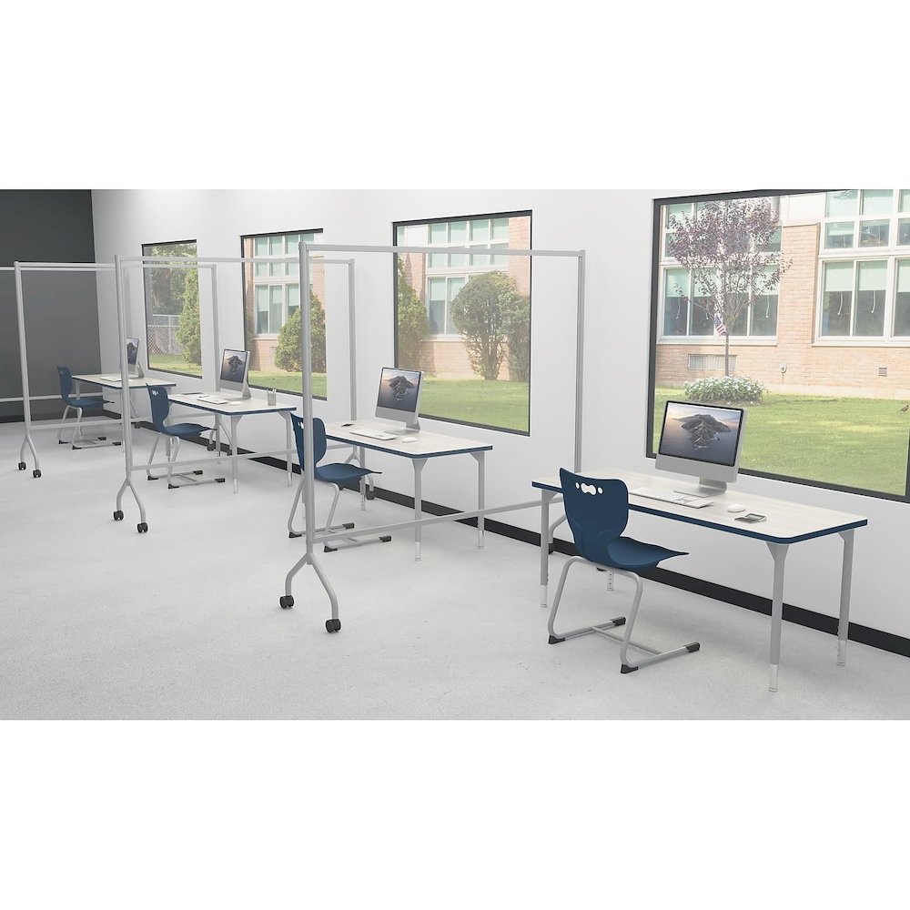 Essential Mobile Divider - Large (71.8" X 71.7" X 21") - Platinum. Picture 3