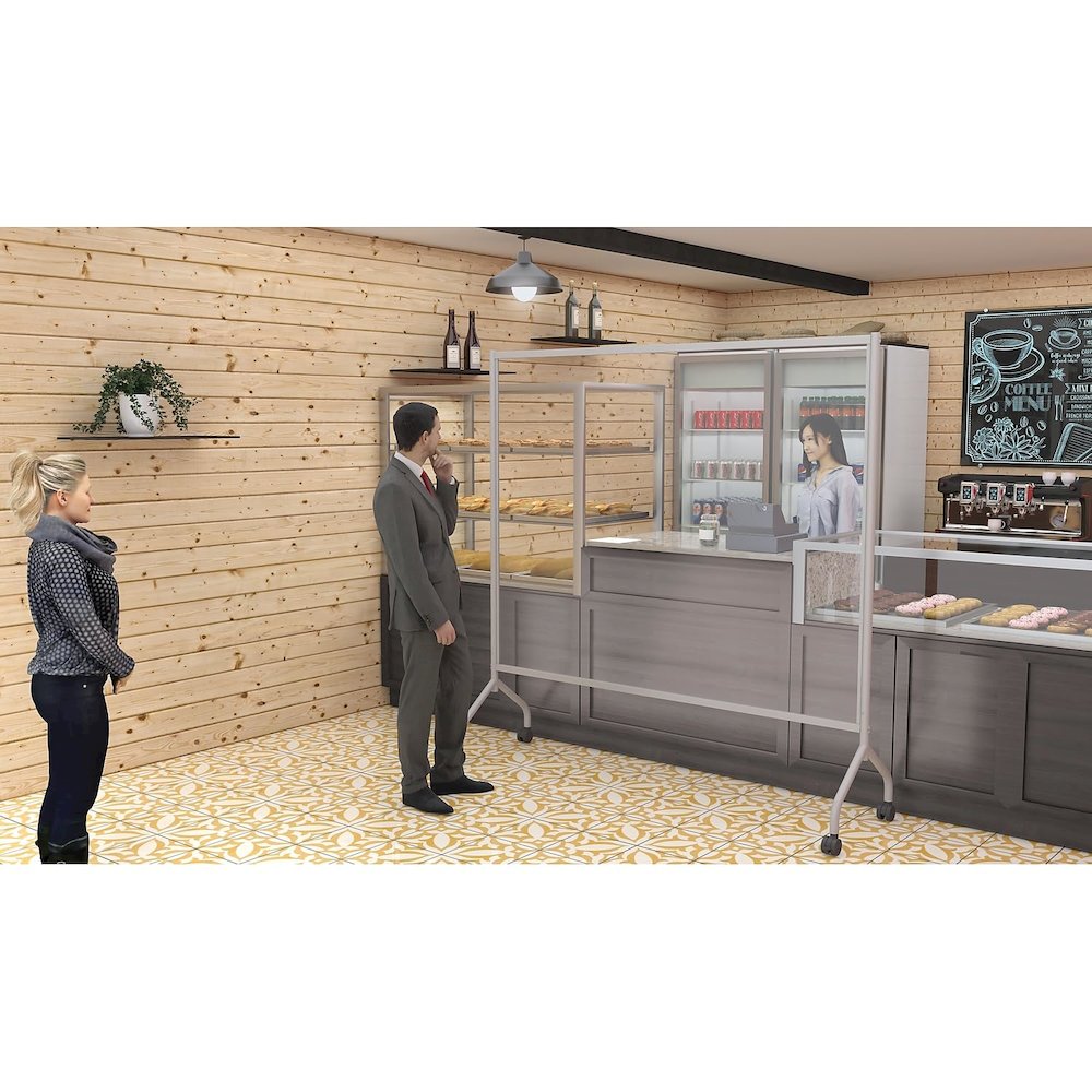 Essential Mobile Divider - Large (71.8" X 71.7" X 21") - Platinum. Picture 4