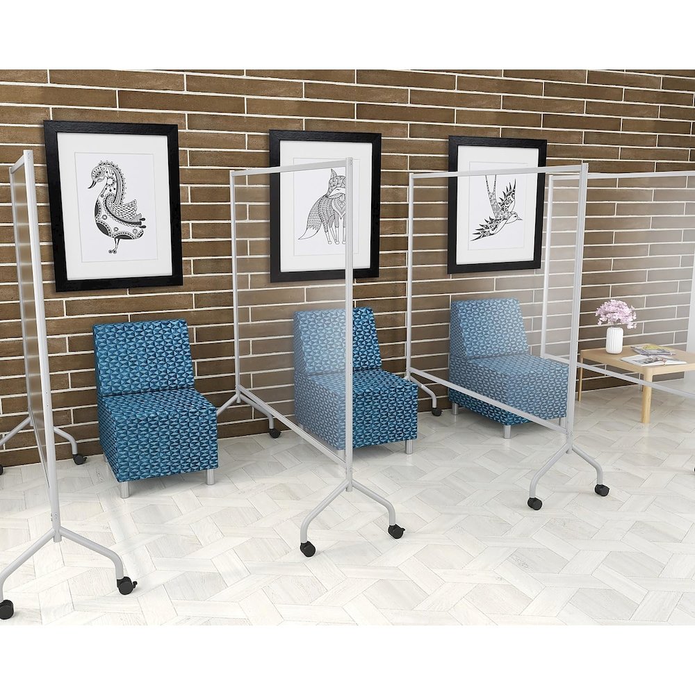 Essential Mobile Divider - Large (71.8" X 71.7" X 21") - Platinum. Picture 5