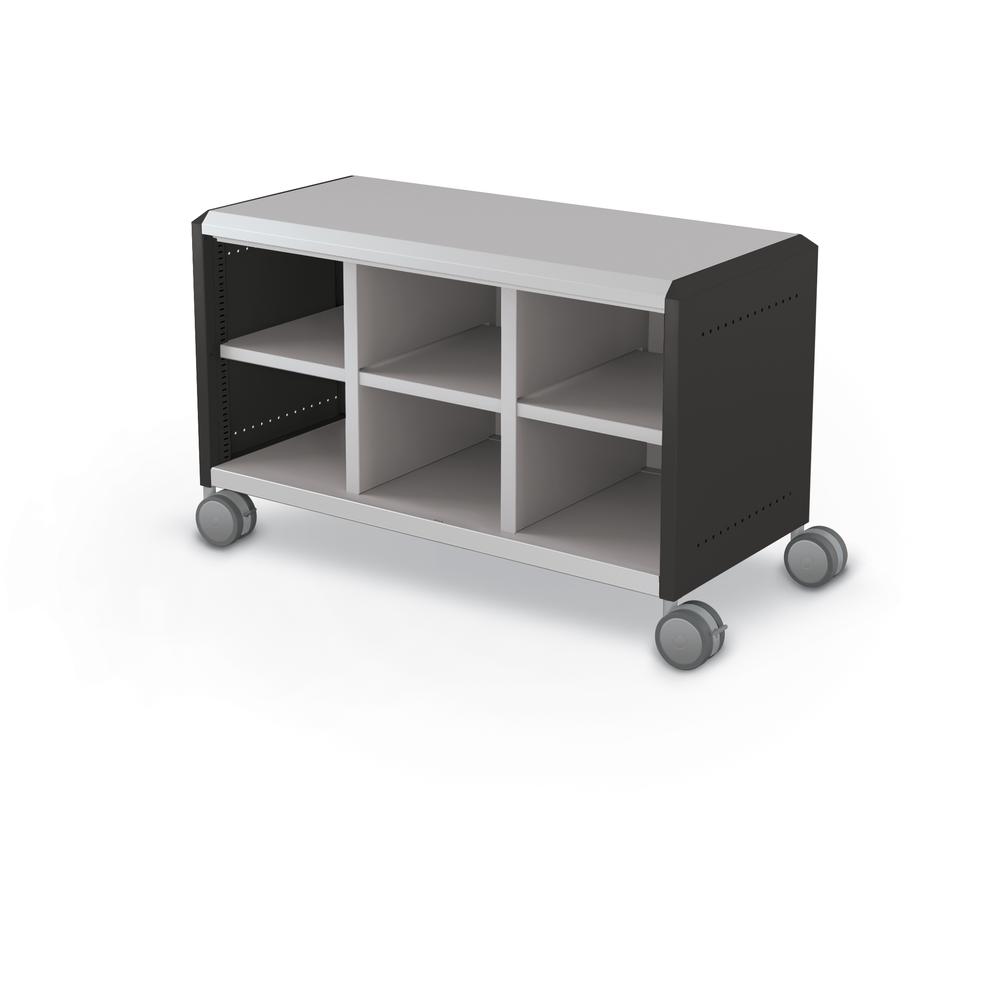 Compass Cabinet - Maxi H1 -Cubbies / Casters - Black. Picture 1
