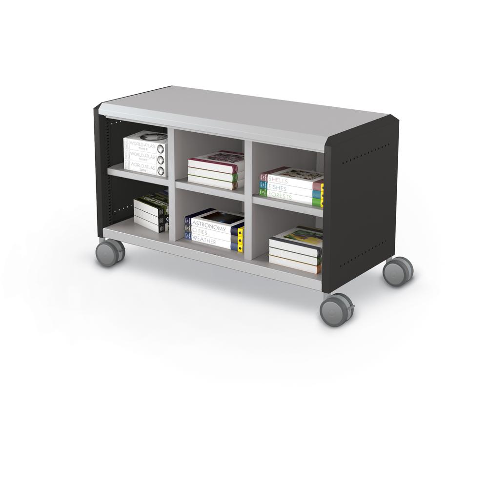 Compass Cabinet - Maxi H1 -Cubbies / Casters - Black. Picture 2