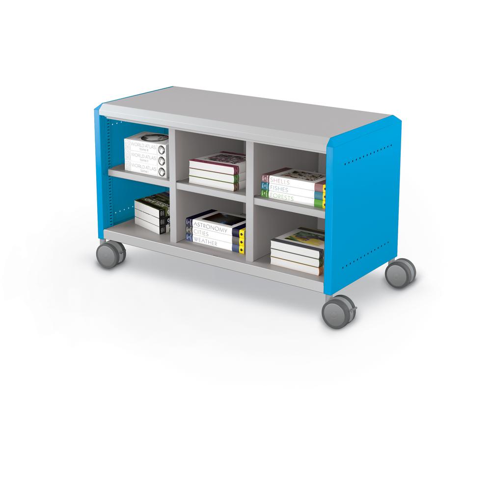 Compass Cabinet - Maxi H1 -Cubbies / Casters - Blue. Picture 2