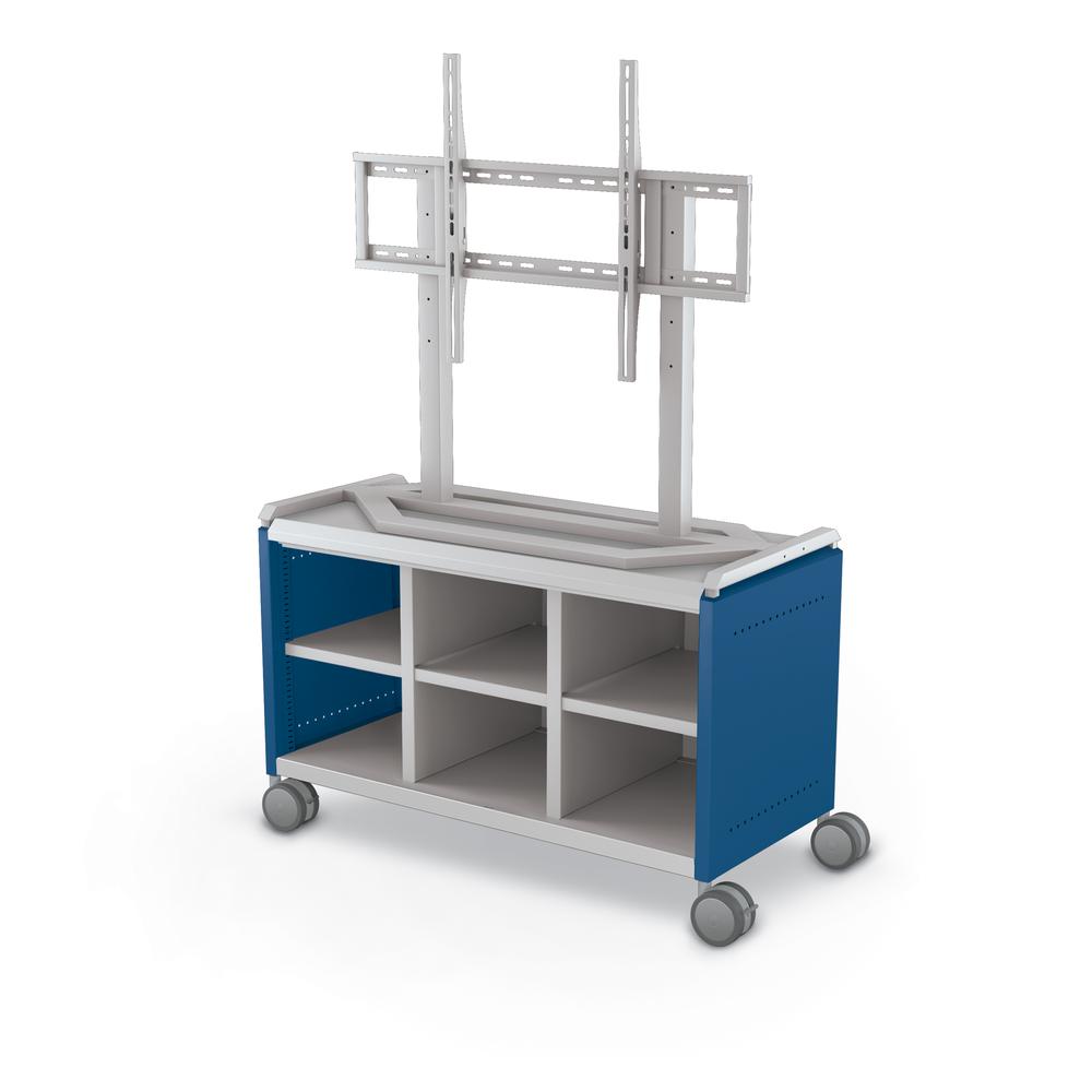 Compass Cabinet - Maxi H1 -Cubbies / Casters / TV Mount- Navy. Picture 1