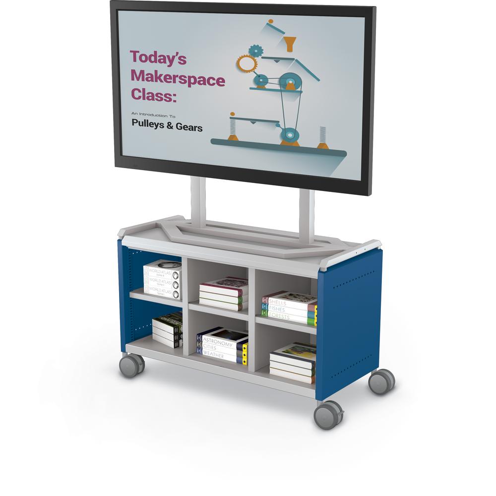 Compass Cabinet - Maxi H1 -Cubbies / Casters / TV Mount- Navy. Picture 2