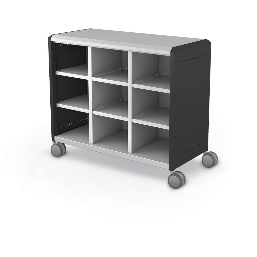 Compass Cabinet - Maxi H2 -Cubbies / Casters - Black. Picture 1