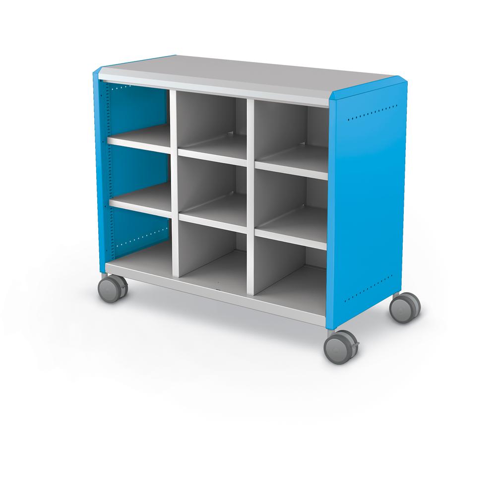 Compass Cabinet - Maxi H2 -Cubbies / Casters - Blue. Picture 1