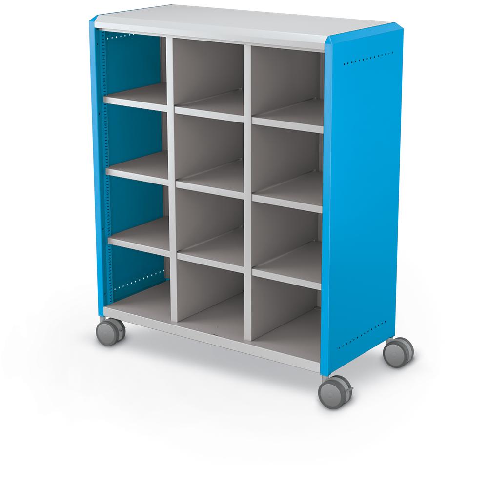 Compass Cabinet - Maxi H3 -Cubbies / Casters- Blue. Picture 1