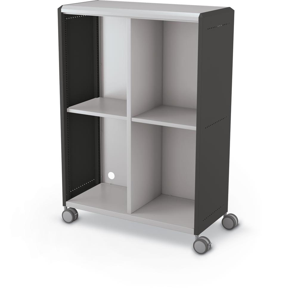Compass Cabinet - Grande -Cubbies / Casters- Black. Picture 1