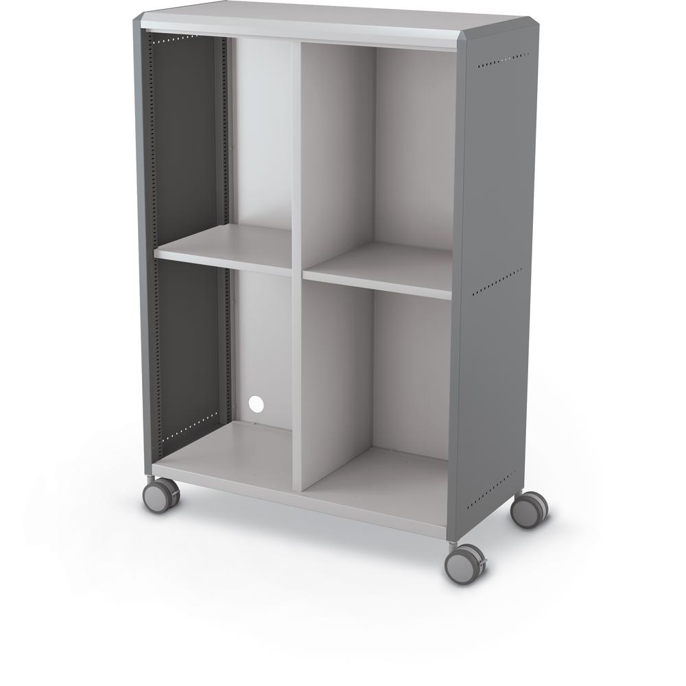 Compass Cabinet - Grande -Cubbies / Casters- Cool Grey. Picture 1