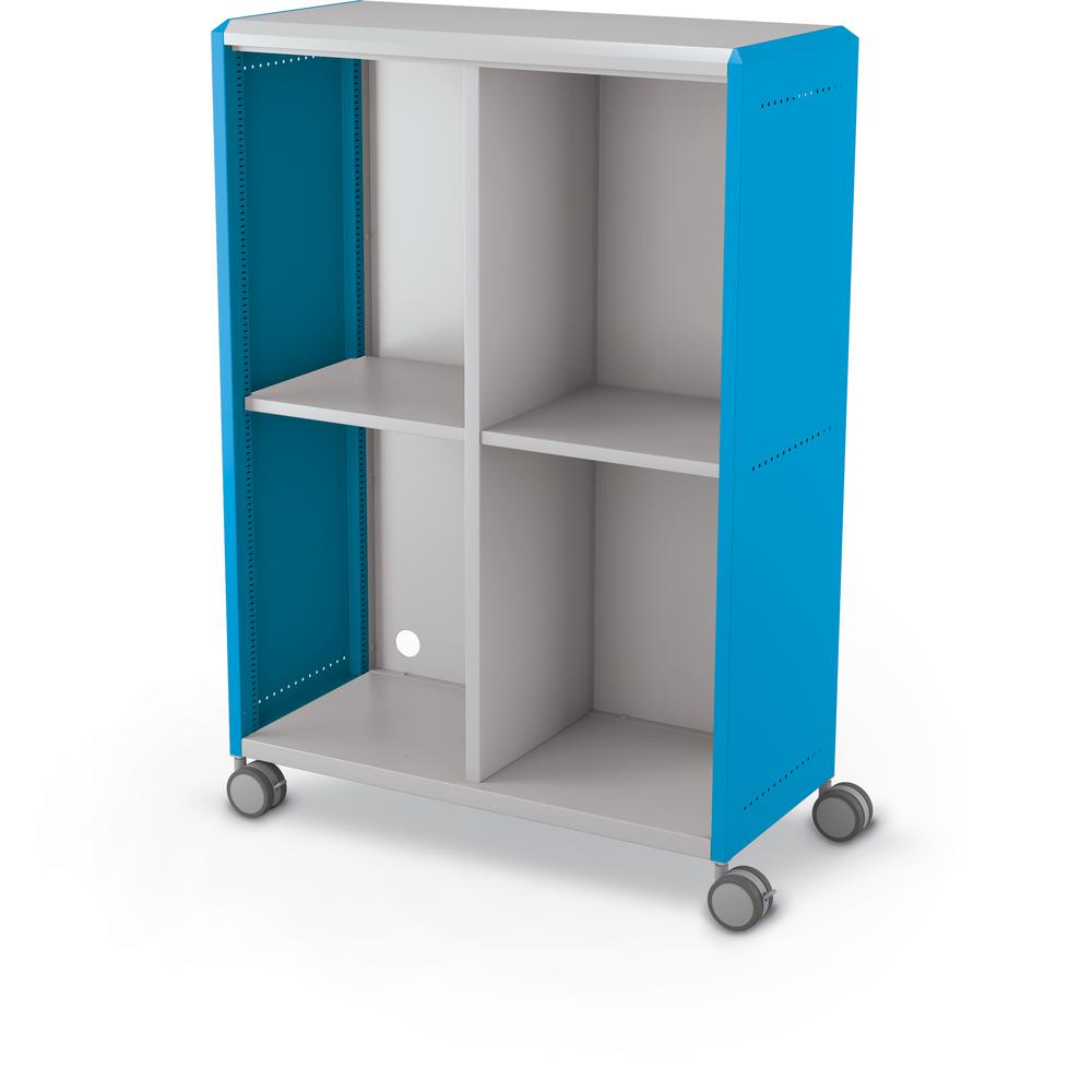 Compass Cabinet - Grande -Cubbies / Casters-Blue. Picture 1