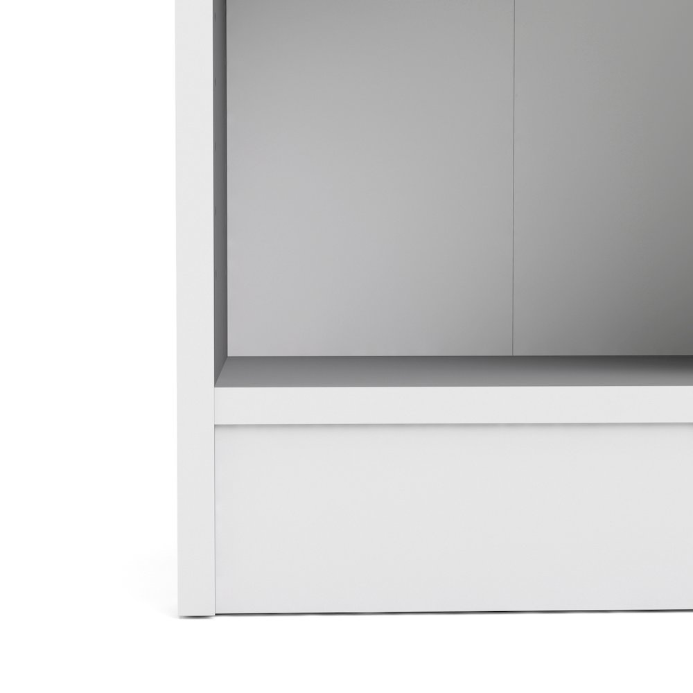 Basic Tall Narrow 5 Shelf Bookcase - White. Picture 4