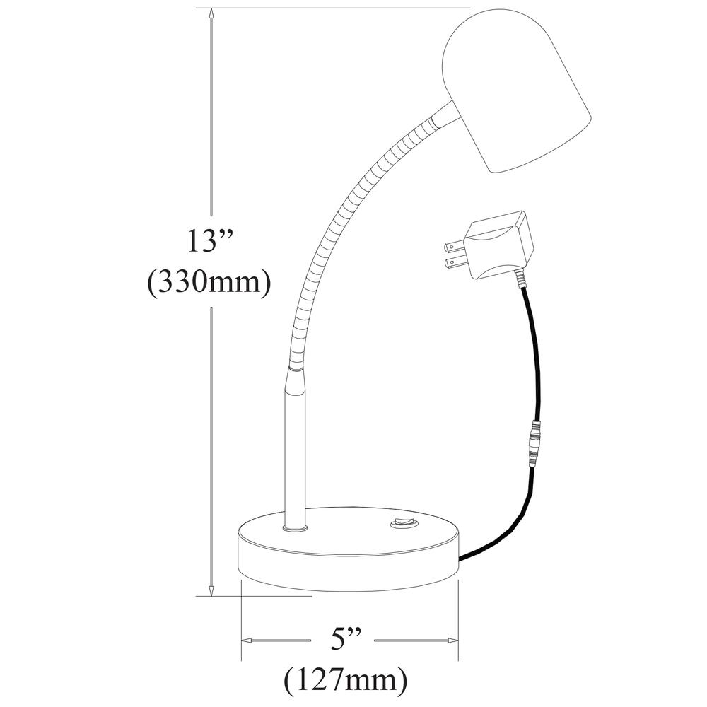 5W Table Lamp, Satin Black Finish. Picture 3