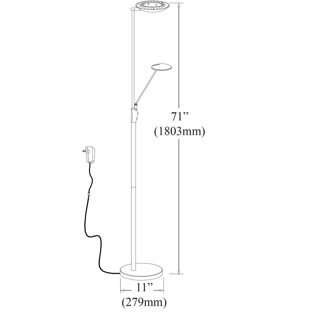 Mother & Son Floor Lamp, SC Finish. Picture 3
