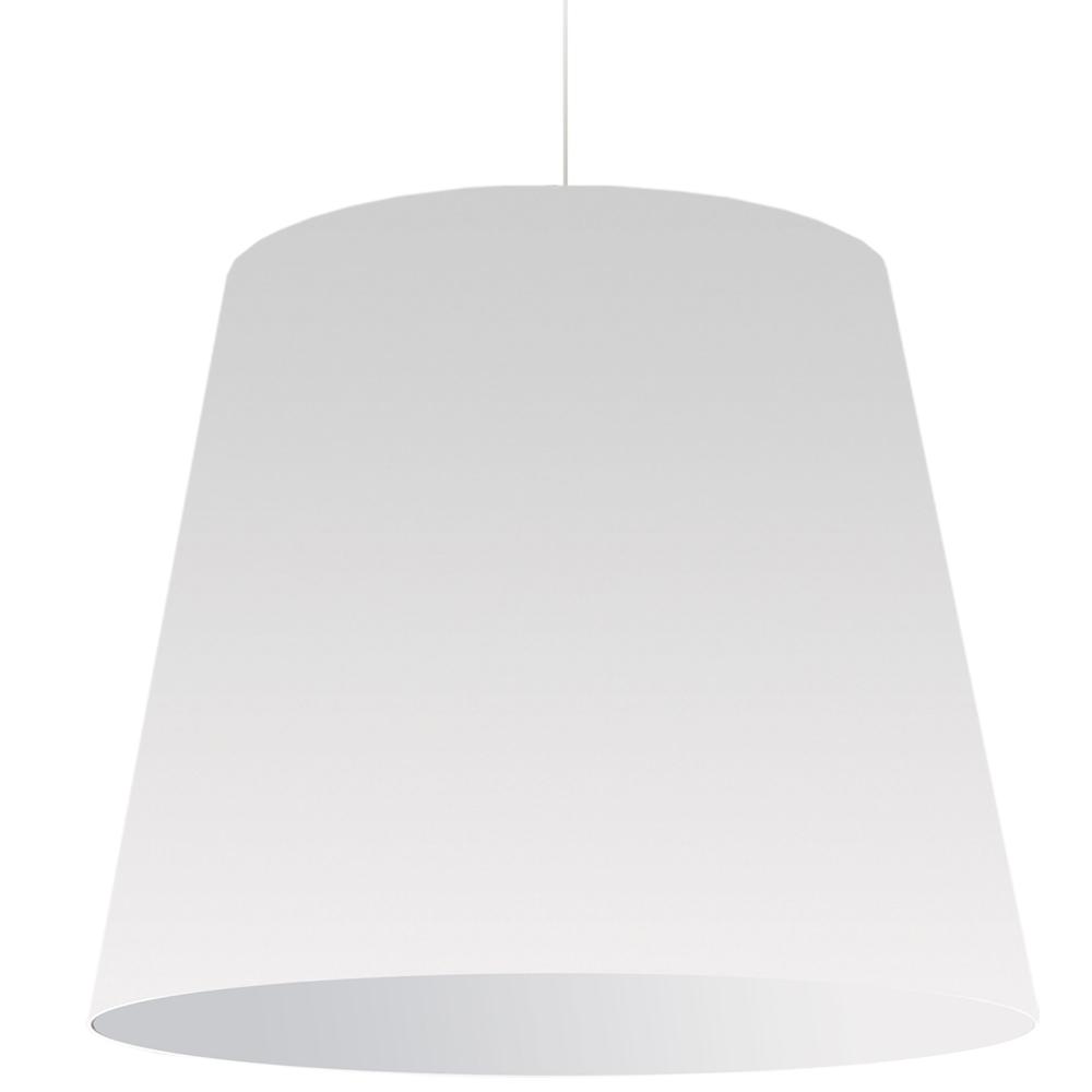 1 Light Oversized Drum Pendant X-Large White Shade. Picture 2
